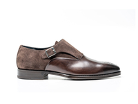 Augusto - Coffee Kudu Calf Crust Leather Men Buckle Loafer