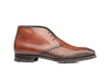 Caligola - Brown Braided Calf Crust Leather Men Desert Boot