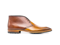 Caligola - Brown Tan Calf Crust Leather Men Desert Boot
