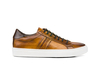 Caracalla - Low top tan steam crust leather sneakers