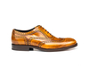 Da Vinci - Tan Polished Leather Men Oxford Wing Brogue