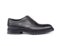 Da Vinci - Black grain Leather Men Oxford Wing Brogue