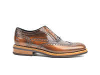 Da Vinci - Bronze Polished Leather Men Oxford Wing Brogue