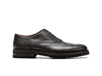 Da Vinci - Coffee Pebble Grain Leather Men Oxford Wing Brogue