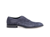 Totò - Navy Suede Leather Men Oxford Toe Cap