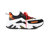 Vulcano - Sock sneakers calf white suede black
