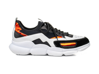 Vulcano - Sock sneakers calf white suede black Plump Vibram