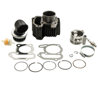 Compatible for Yamaha Badger 80 Yfm80 Cylinder Piston Gasket Top End Kit Full Set 85-2001