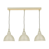 Dar Blyton 3 Light Bar Ceiling Pendant - Putty