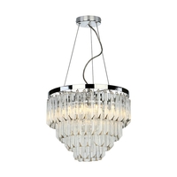 Dar Fame Glass Chandelier - Polished Chrome