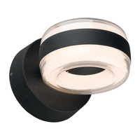 Edit Doughnut LED Outdoor Up & Down Wall Light - Black