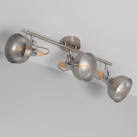 Edit Emer 3 Light Spotlight Bar With Wood Detail- Silver