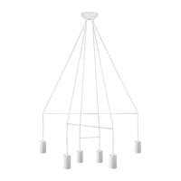 Edit Imbria 6 Arm Ceiling Pendant Light - White