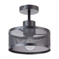 Edit Lattice Semi-Flush Ceiling Light - Black
