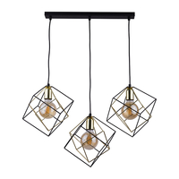 Edit Layer 3 Light Bar Ceiling Pendant - Black & Gold