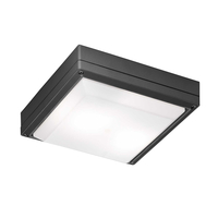 Edit Leros Square Outdoor Flush Ceiling Light - Anthracite