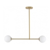 Edit Link 2 Light Bar Ceiling Pendant - Gold & White