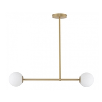 Edit Link 2 Light Bar Ceiling Pendant - Gold & White