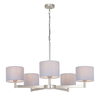 Edit Manhattan 5 Arm Ceiling Pendant Light - Matt Nickel & Grey