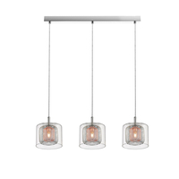 Edit Maverick 3 Light Ceiling Bar Pendant - Chrome & Copper