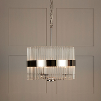 Edit Mia 3 Arm Glass Ceiling Pendant Light - Satin Nickel