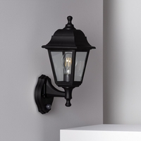 Edit Mini Villa Outdoor Lantern Wall Light with PIR Sensor - Black