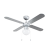 Edit Mirage Ceiling Fan with Light - Black & Silver