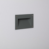 Edit Mystic Cool White LED Recessed Outdoor Wall Light - Grey
