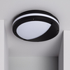 Edit Natoli Round Outdoor Porch Ceiling Light - Black and White