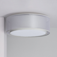 Edit Navoi Flush Ceiling Light - White Cotton