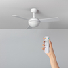Edit Navy 15W Colour Selectable Outdoor LED Ceiling Fan 107cm with DC Motor - White