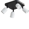 Edit Noir 4 Light Spotlight Plate - Black & White