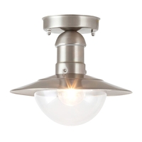 Edit Oslo Outdoor Semi-Flush Ceiling Light - Stainless Steel