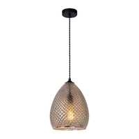 Lucide Gerban 24 Glass Ceiling Pendant Light - Antique Silver