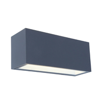 Lutec Gemini Grande Cool White LED Outdoor Up & Down Wall Light- Dark Grey