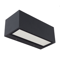 Lutec Gemini Large Warm White LED Outdoor Up & Down Wall Light - Dark Grey