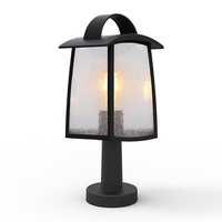 Lutec Kelsey Outdoor Pedestal Light - Black