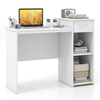 Modern Computer Desk with Adjustable Shelf and Cable Hole-White