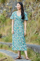 Lily & Me Magnolia Floral Print Midi Dress
