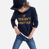 Cotton Long-Sleeved Slogan T-Shirt,  3-12 Years