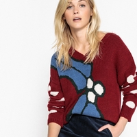 Holly Leaf Christmas Jumper