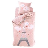 Paris Girly Duvet Cover and Pillowcase Set