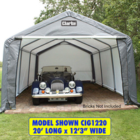 Clarke Clarke CIG1224 Heavy Duty Garage/Workshop - Grey (7.3 x 3.7 x 2.5m)