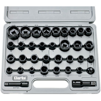 Clarke Clarke CIS12/35 35 Piece 3/8" & 1/2" Impact Socket Set Metric/AF