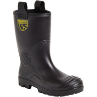 Worksite Black Fur Lined Waterproof Groundwater Rigger Boot - Sizes 8 to 12
