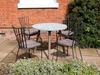 Fleur-de-lis Round 4 Chair Dining Set