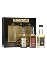 Glencadam Miniature Gift Pack / 10,  15 and 21 Year Old Highland Whisky