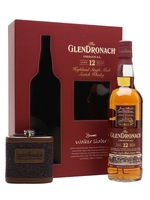 Glendronach 12 Year Old / Hip Flask Gift Set Highland Whisky
