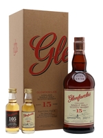 Glenfarclas 15 Year Old / Set with 105 & 25 Year Old Minis Speyside Whisky
